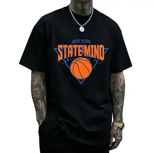 [Basketball Tee][Viral TikTok Shirt]New York State of Mind Basketball Graphic T-Shirt Unisex  Casual Short Sleeve Crewneck Streetwear Tee For Basketball Fans & Streetwear Lovers & Trend Seekers Camiseta Verano， streetwear, tiktok shop deals, summer outfit