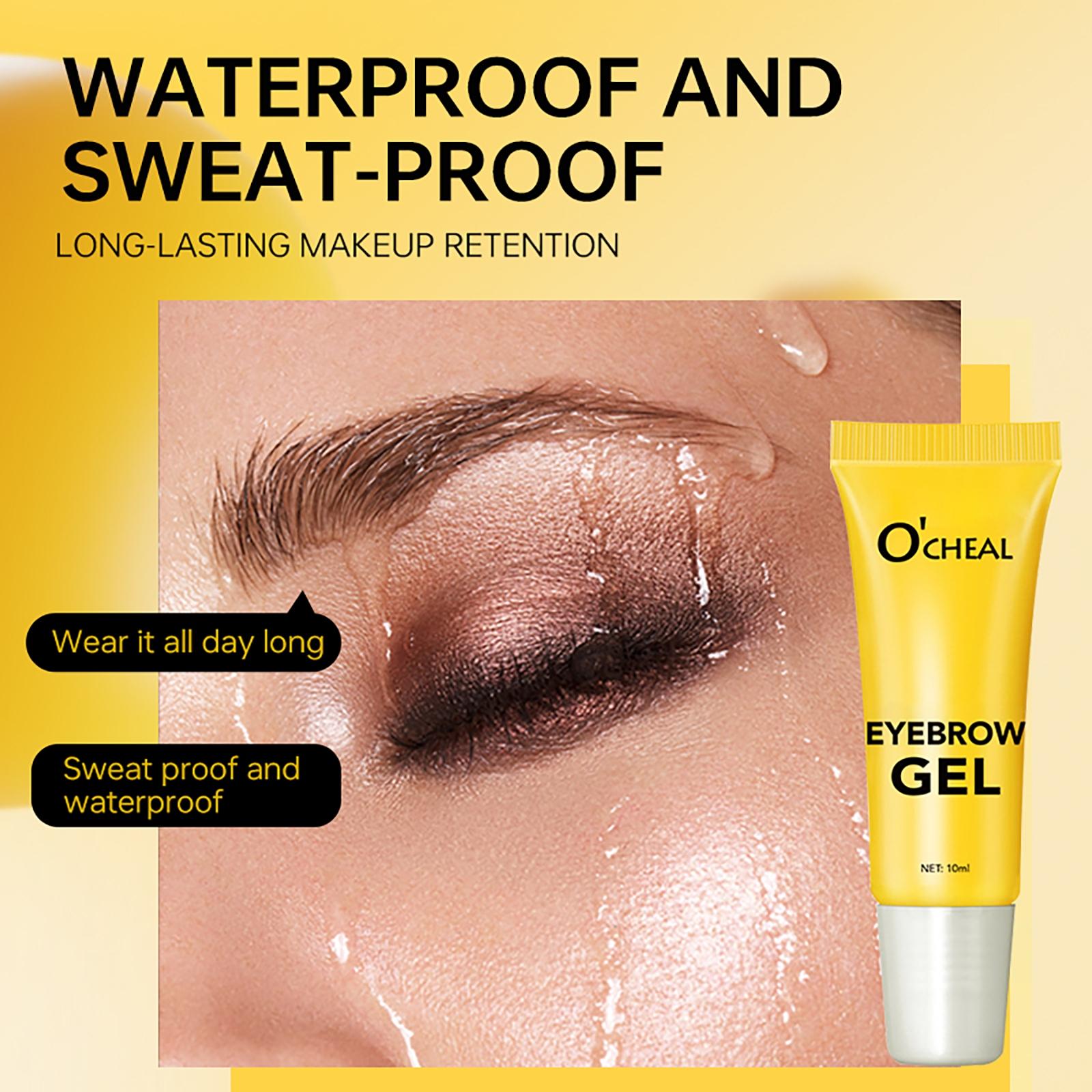 Wild Eyebrow Gel, Natural Setting Transparent Colorless Soft Jelly Shaping Brow Wax, Brow Styling Gel with Long-Lasting Hold and Easy Application