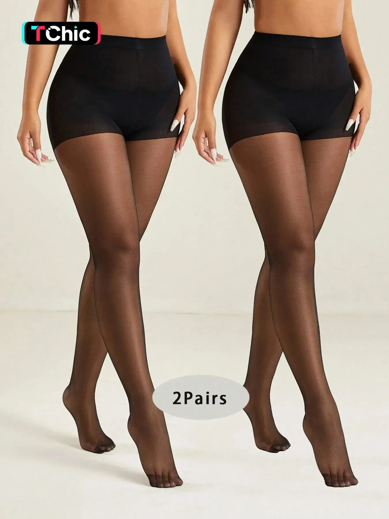 2 Pairs Women's Stockings, Fashionable and Simple, Comfortable and Breathable, Suitable for Various Holidays and Parties
