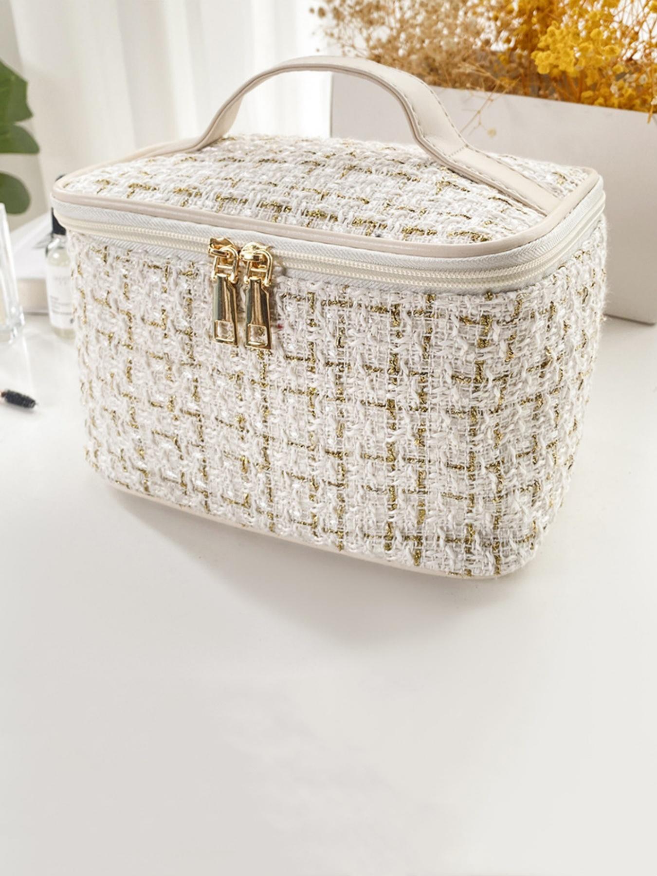 New Large Capacity Fashion Women's Handbag Cosmetic Bag, Portable Makeup Organizer, Holds Lipstick, Brush, Eyeliner, Wedding Gift, Valentine's Day Present