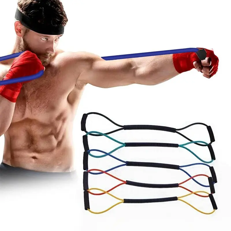 Heavy Set Resistance Band - Boxing Punch Training Workout & Gym Equipment, Full Body Cardio & Strength Training Gear, Ultra Portable Lightweight, 1 Set with 15lbs-35lbs Optional Weights for Home Fitness
