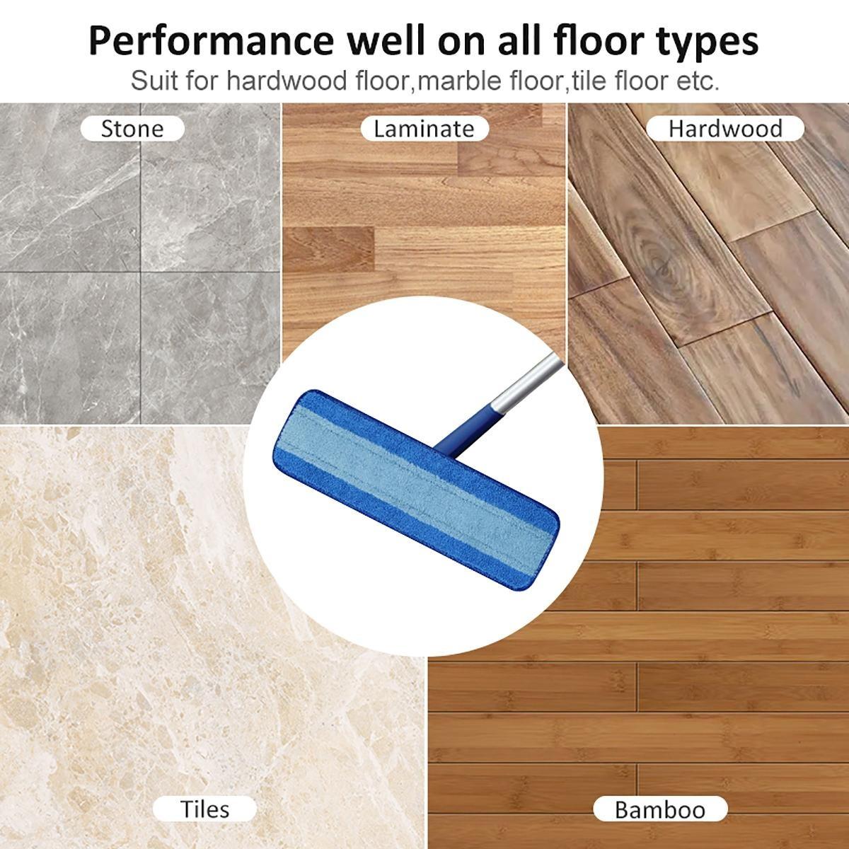 5/8pcs Microfiber Mop Replacement Pads, High Absorbent Cleaning Mats, Easy Install, Suitable for All Floors, Kitchen Bathroom Living Room