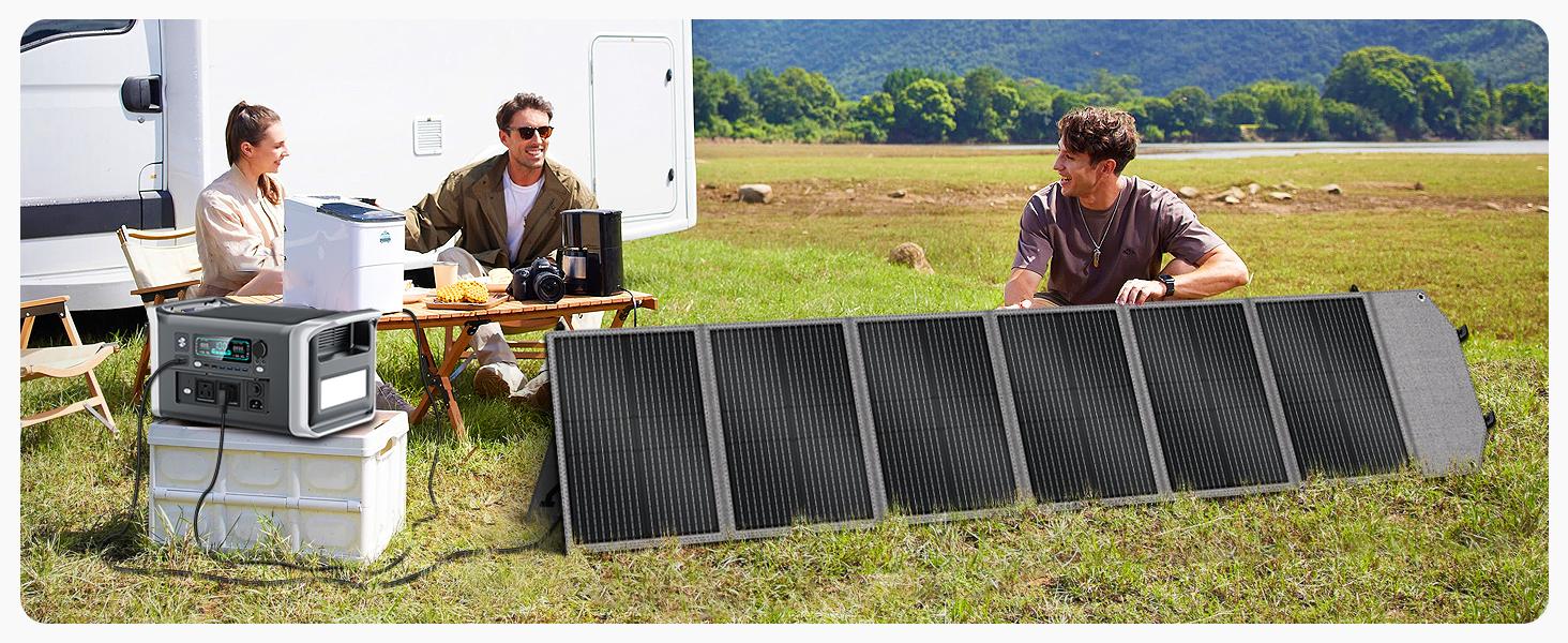 【Labor Day's Deal】CTOLITY SP200 Foldable 200W Solar Panel 18V USB Charger with XT60 PWM 12V PD 45W Fast Charging for Outdoor Camping RV Power Station Waterproof & Dustproof