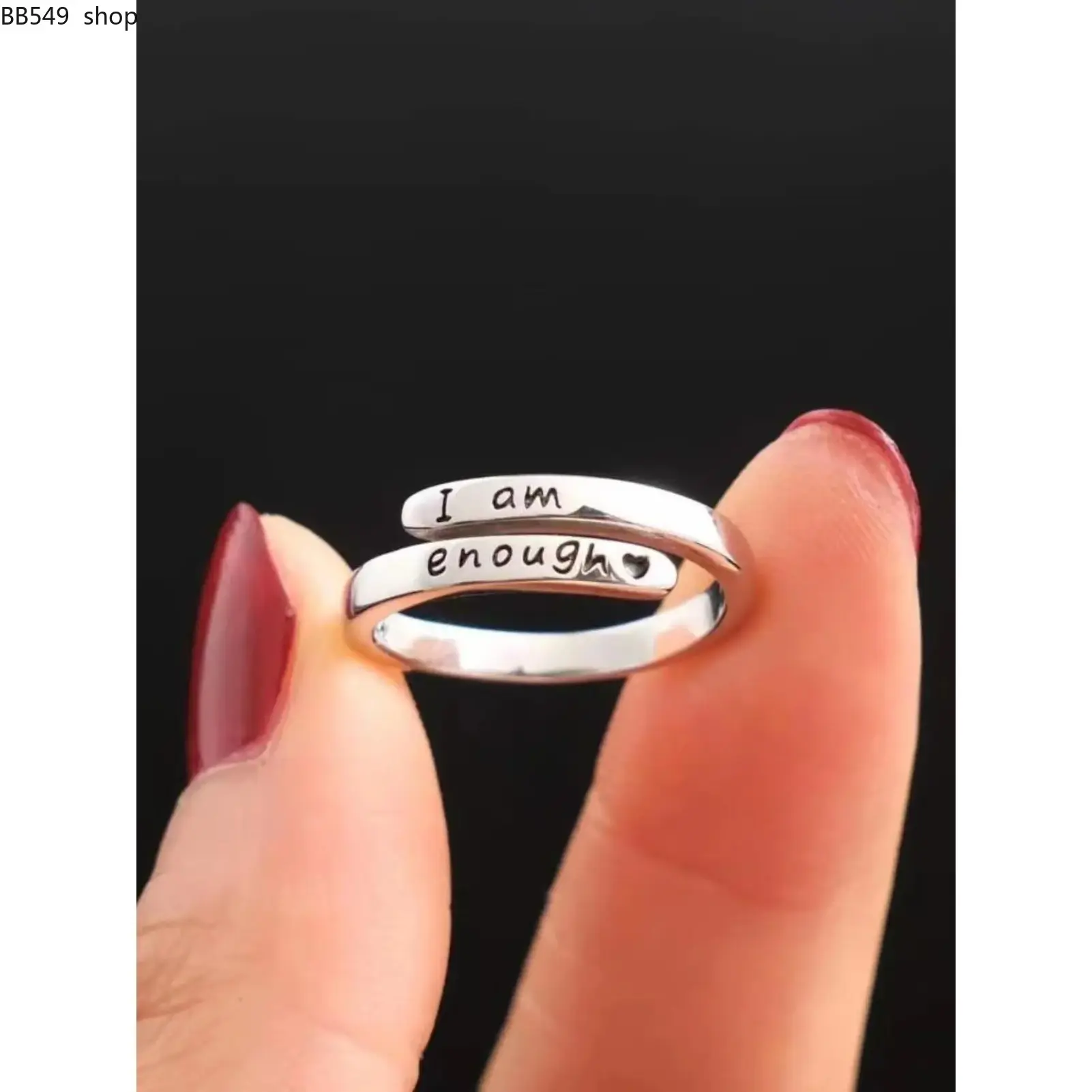 Simple Letter Engraved Cuff Ring, Elegant Ring, Adjustable Ring for Women & Men, Fashion Accessories for Daily Wear, Trendy All-match & Exquisite Jewelry for Birthday Gift, Wedding Promise Rings, Promise Ring Gf