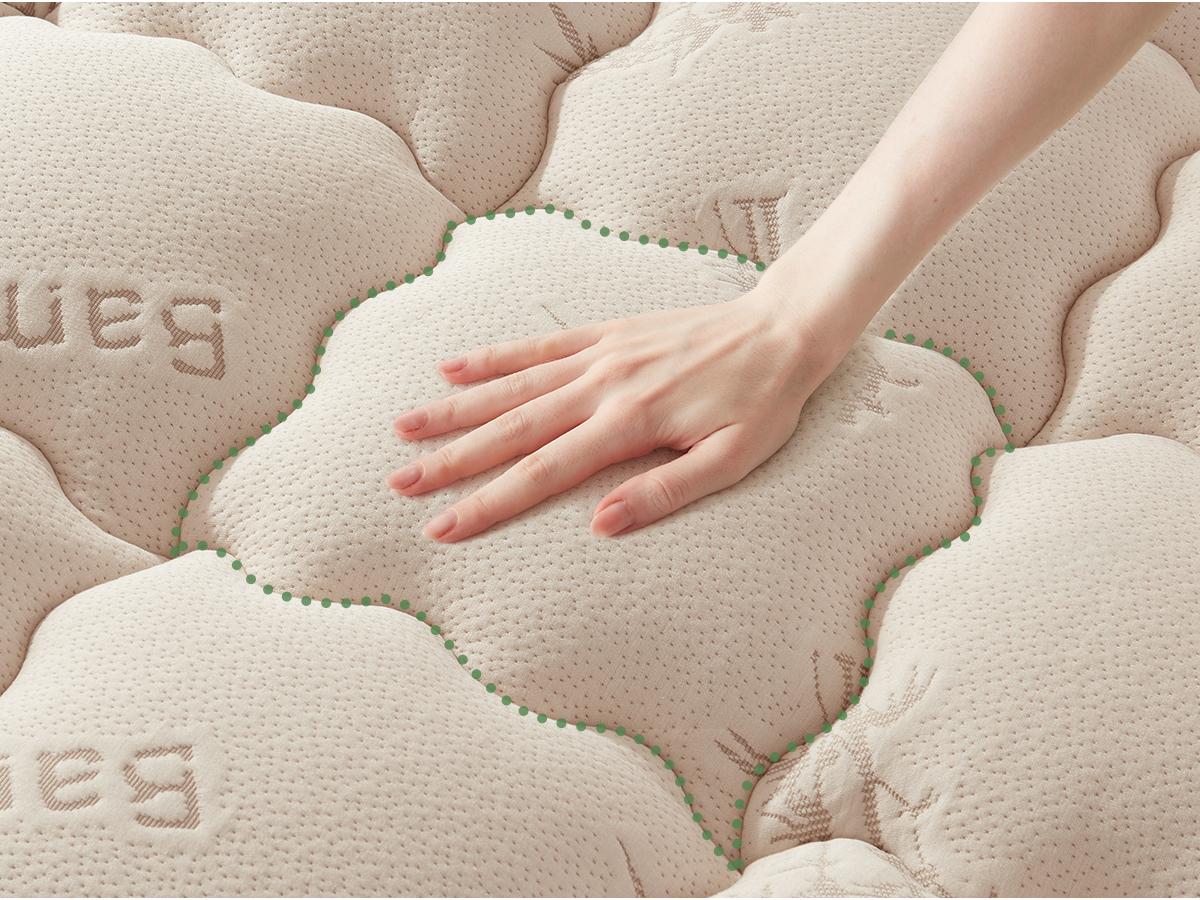 【BEDLORE】Mattress Topper Viscose Derived from Bamboo 2-Inch Plush Padding Soft Breathable for Back Pain Relief Fits 6-18 Inches Mattresses Cool Bed Accessories