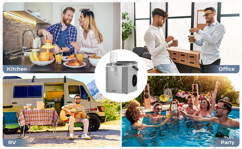 Buy 1 get 1 free, Ice Maker countertop, 9 bullet ice cubes in 6min, portable with self-cleaning, ideal for gift, home, party,Cowsar ecozy Euhomy máquina soda  pebble icemachine sale flake cream icecubemaker ninja slushie machine deluxe  ninja