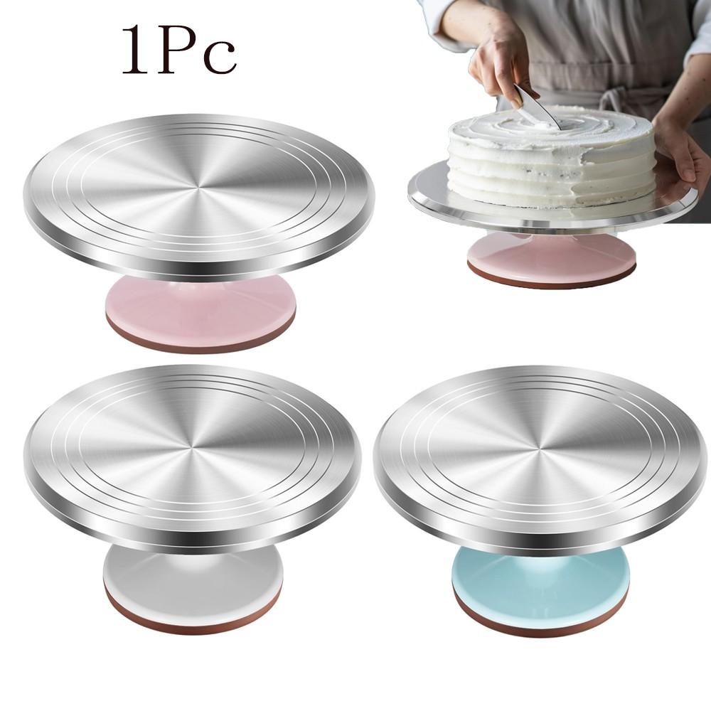Aluminum Alloy Rotating Cake Stand, 10 Inch Cake Decorating Turntable, Non-Slip Platform, 360° Smooth Rotation, Ideal for Baking Parties