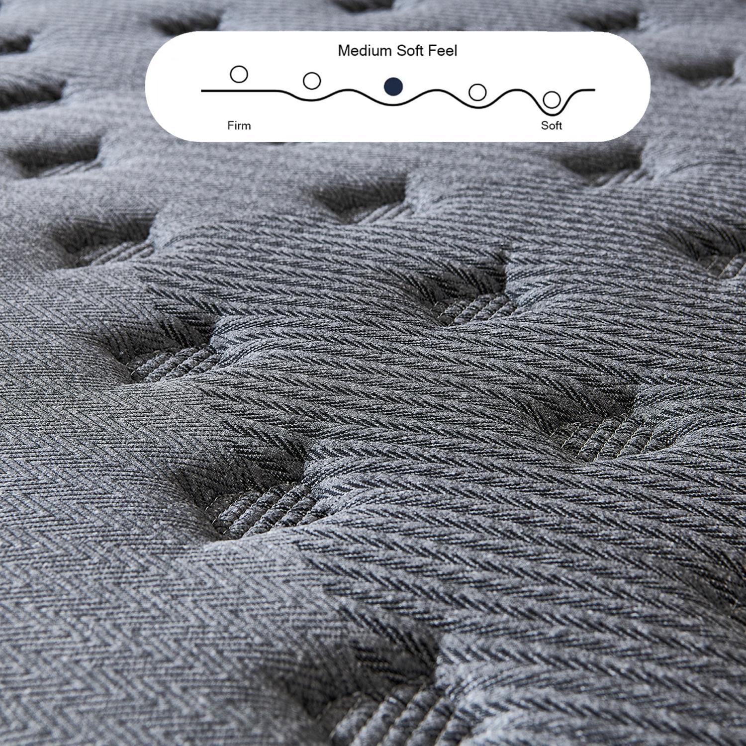 LODEIJA 8/10/12/14 Inch Twin Full Queen King Mattress Memory Foam And Spring Comfy ， Pressure Relief，Comfortable Sleep
