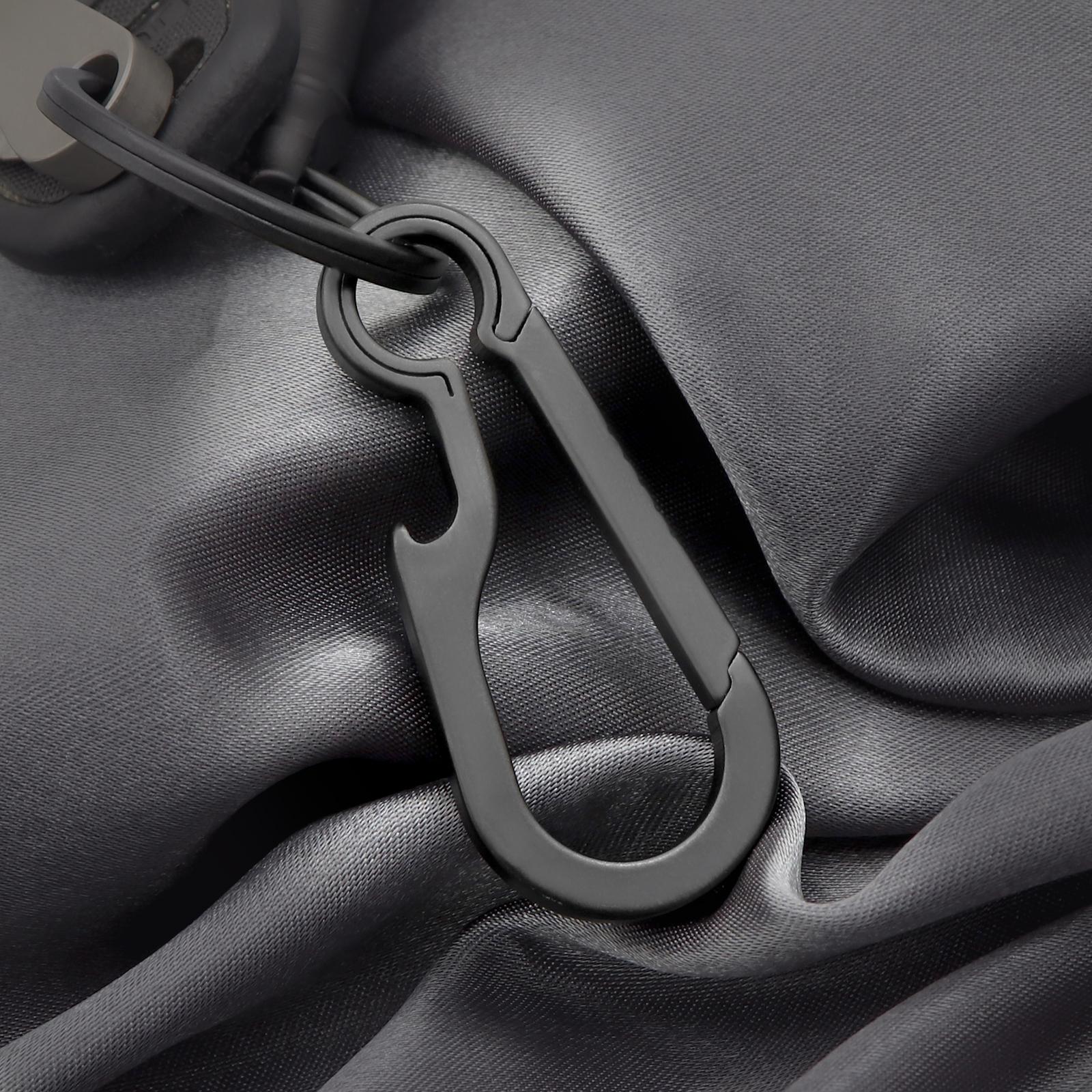 PJYTAC Titanium Keychain Carabiner for Keys Titanium Key Clip Key Rings Heavy Duty Split Keyrings Titanium