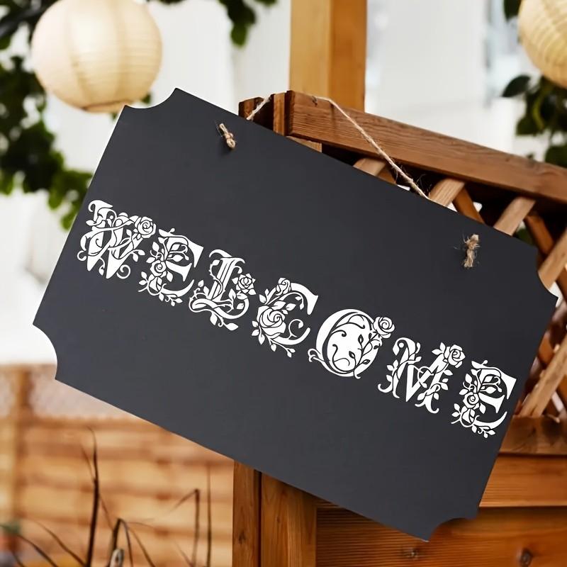 36pcs Floral Letter Templates, Reusable 10cm Rose Letter Stencils, Ideal for Wall Art, Stickers, Pillows, T-Shirts, Carving, Etching, More