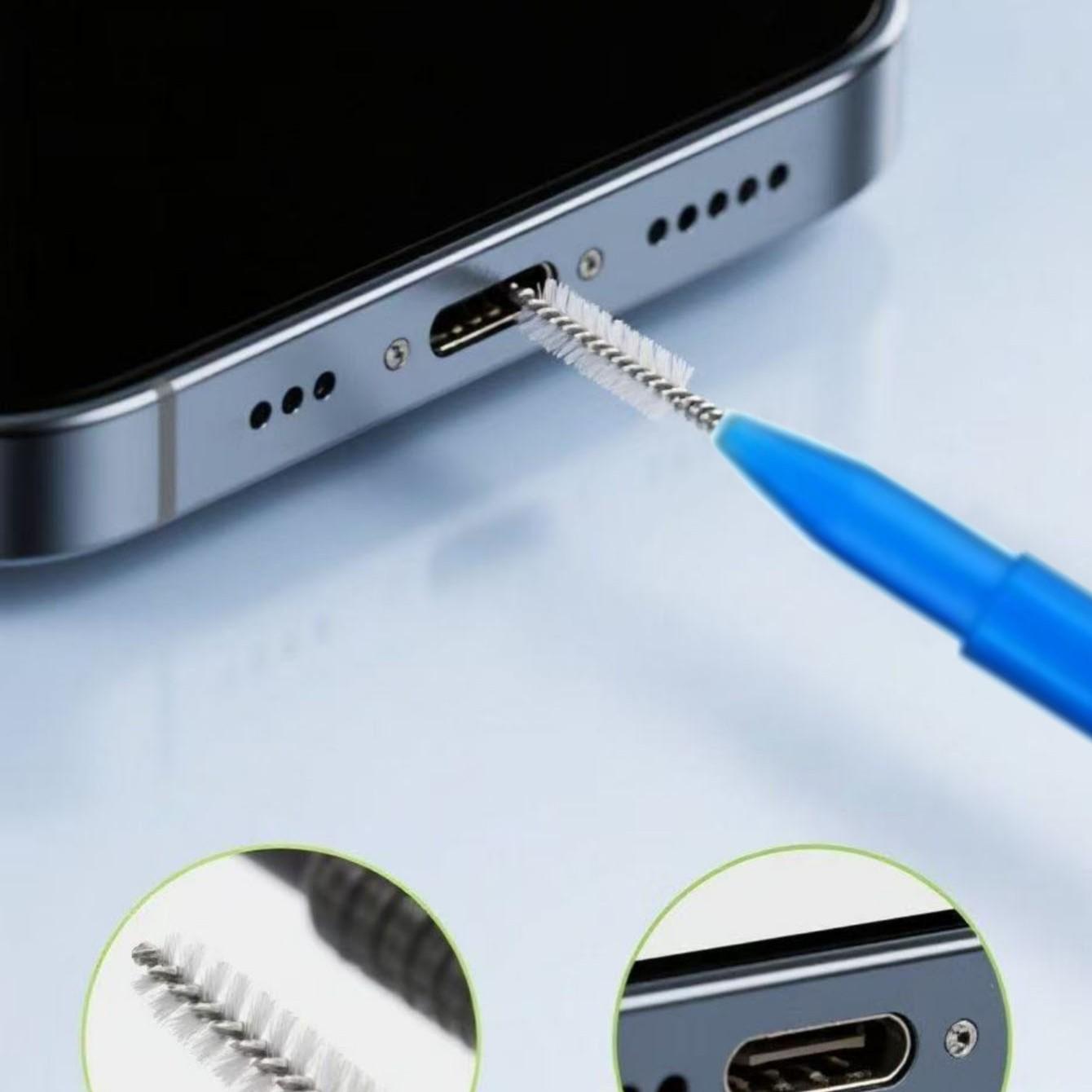 9pcs Multifunctional Mobile Phone Cleaning Kit, Fine-Hole Brush & Cloth, Cleans Charging Port, Speaker Hole, Earpiece Gap, Dust Removal Tool