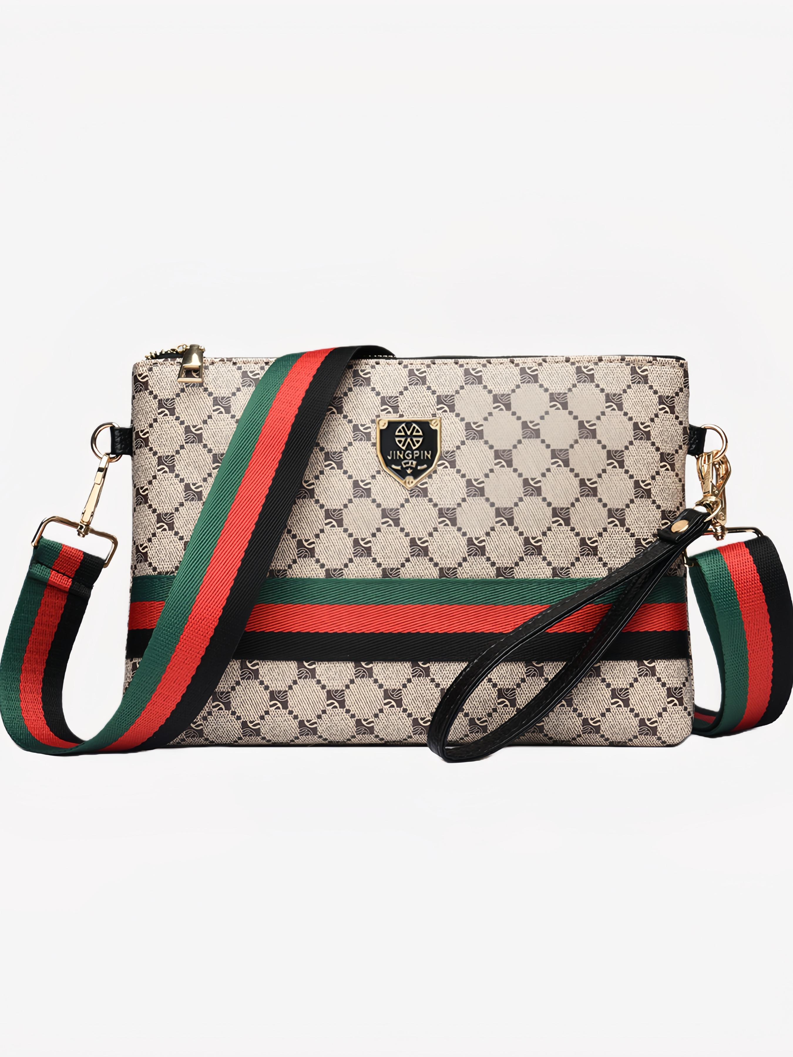 Men's Plaid Design Crossbody Bag with Wrist Strap, Fashionable Large Capacity Adjustable Shoulder Strap Bag for All Seasons Men's Plaid Design Crossbody Bag with Wrist Strap, Fashionable Large Capacity Adjustable Shoulder Strap Bag for All Seasons