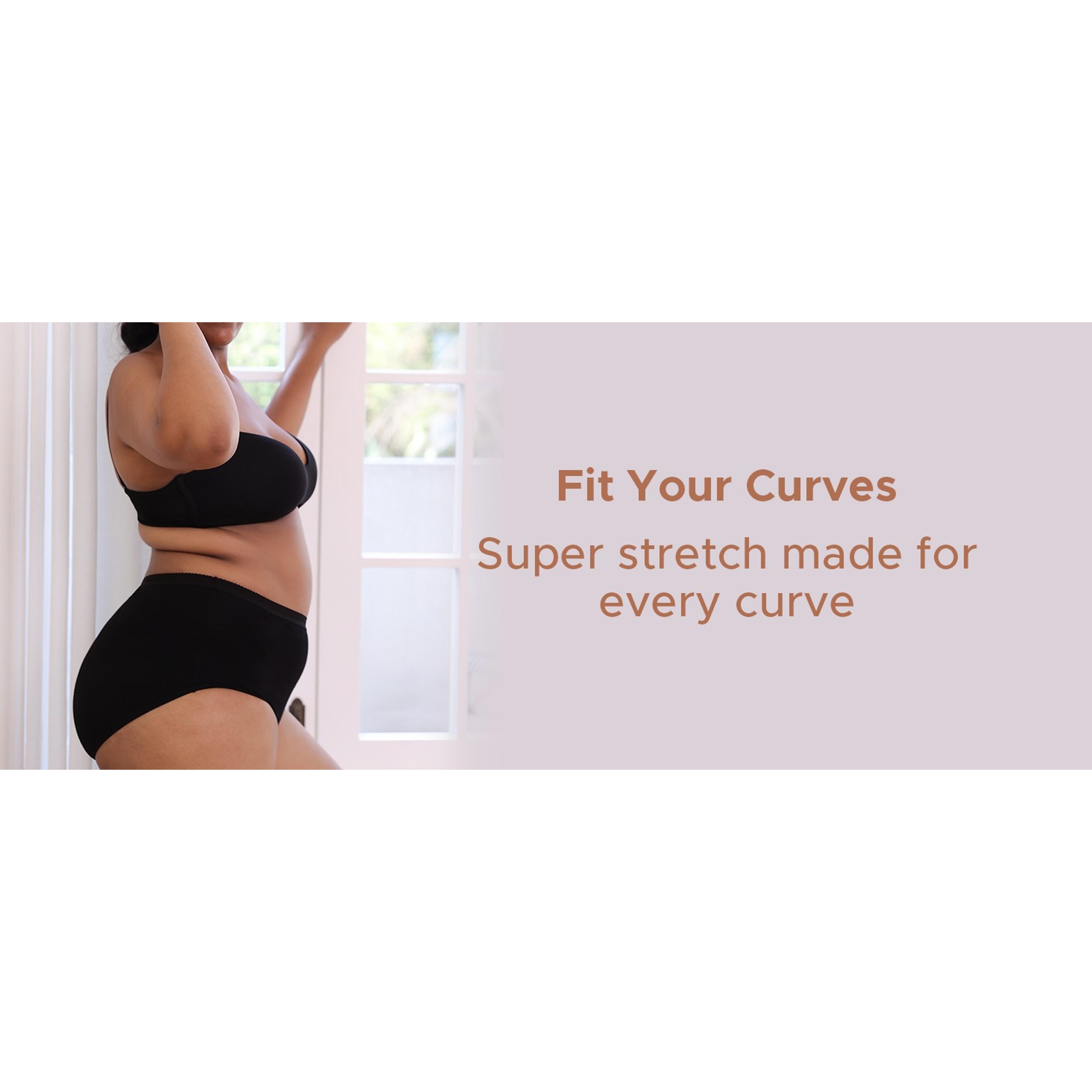 Plus Size XL-6XL Big Curvy Woman Cotton Underwear High Waist Briefs 5-Pack(Gift)