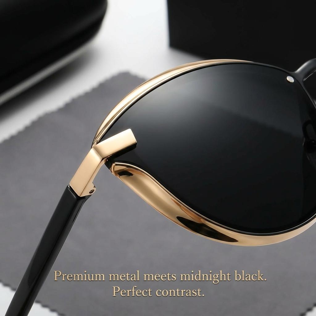 Women’s Polarized Oval Sunglasses, Thin Temple Anti-Glare Full Rim Shades for Driving, Travel, Beach, Summer Outfits & Daily Wear