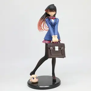Komi Can't Communicate Gradient Long Hair Dual Expression Replacement Figure, Unique Gift Idea, Perfect for Collectors and Fans