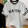 【Black Friday】Men’s Summer Striped Baseball T-Shirt, Round Neck and Short Sleeves Tee, American Vintage-Style Athletic Streetwear for Casual Daily Wear
