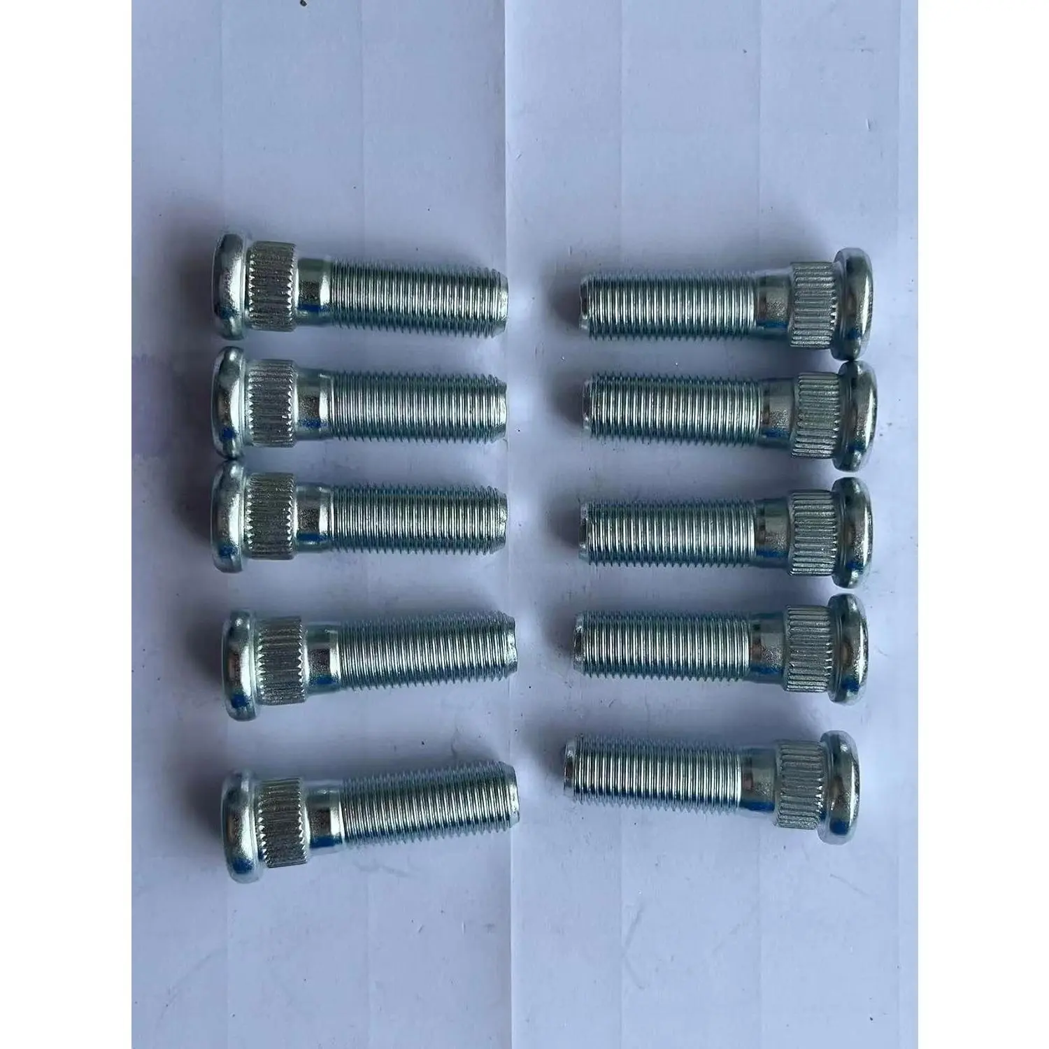 10 PCS Serrated Wheel Stud Bolts 610-378 M12-1.25 x 42mm, 14.35mm Knurl Replacement for Infiniti Nissan Suzuki and More 43222-70T00; 43222-21B00