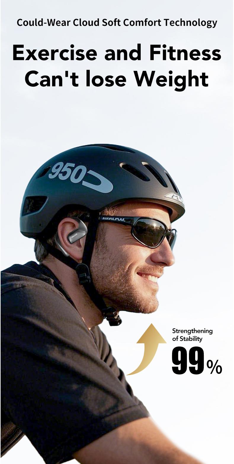 ERAZER XF29 2.4G Open Earphones,True Wireless Bluetooth 5.4 Headphones, IPX5 Waterproof Ear Buds,HiFi Sound Headsets with MIc,2.4G Fast Connect Earphones