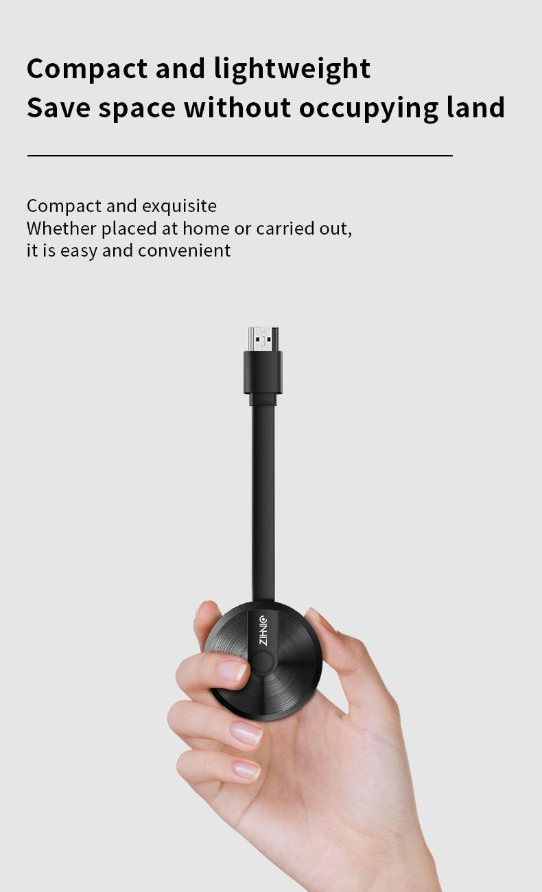 ZIHNIC Wireless Screen Projector HD TV Monitor Portable Mobile Phone Connection TV Monitor HD Wireless 5G 4K Horizontal and Vertical Screen Connector