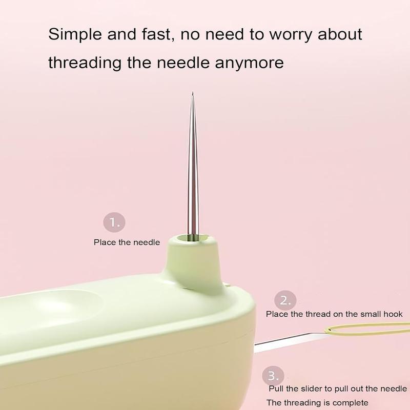 2PCS Multi-Function Needle Threader & Thread Remover Sewing Tools - Compact Set with Thread Checker, Hand Sewing Supply for Elderly Household Use