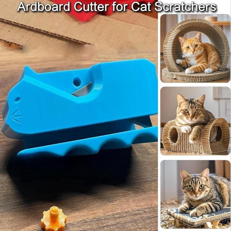 Paperboard Cutter Machine, 3D Printed Paperboard Cutter, DIY Cat Design Handheld Recycling Tool, Holiday Paperboard Cutter