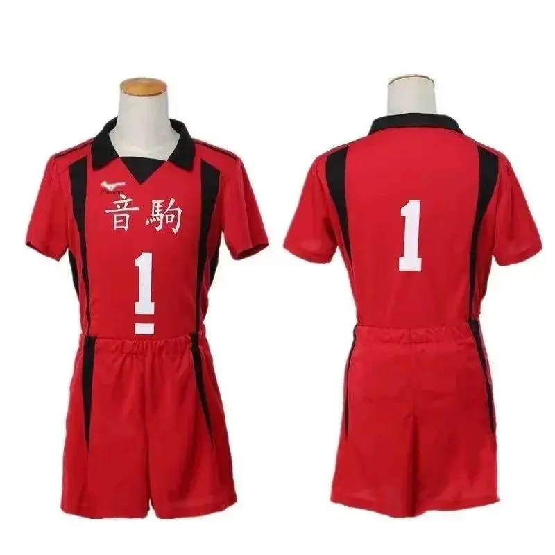 Anime Haikyuu Nekoma Jersey Uniform Wig Kenma Kozume Tetsurou Kuroo Cosplay Costume No. 5 No 1 Sweaters Short Sleeve Sportswear