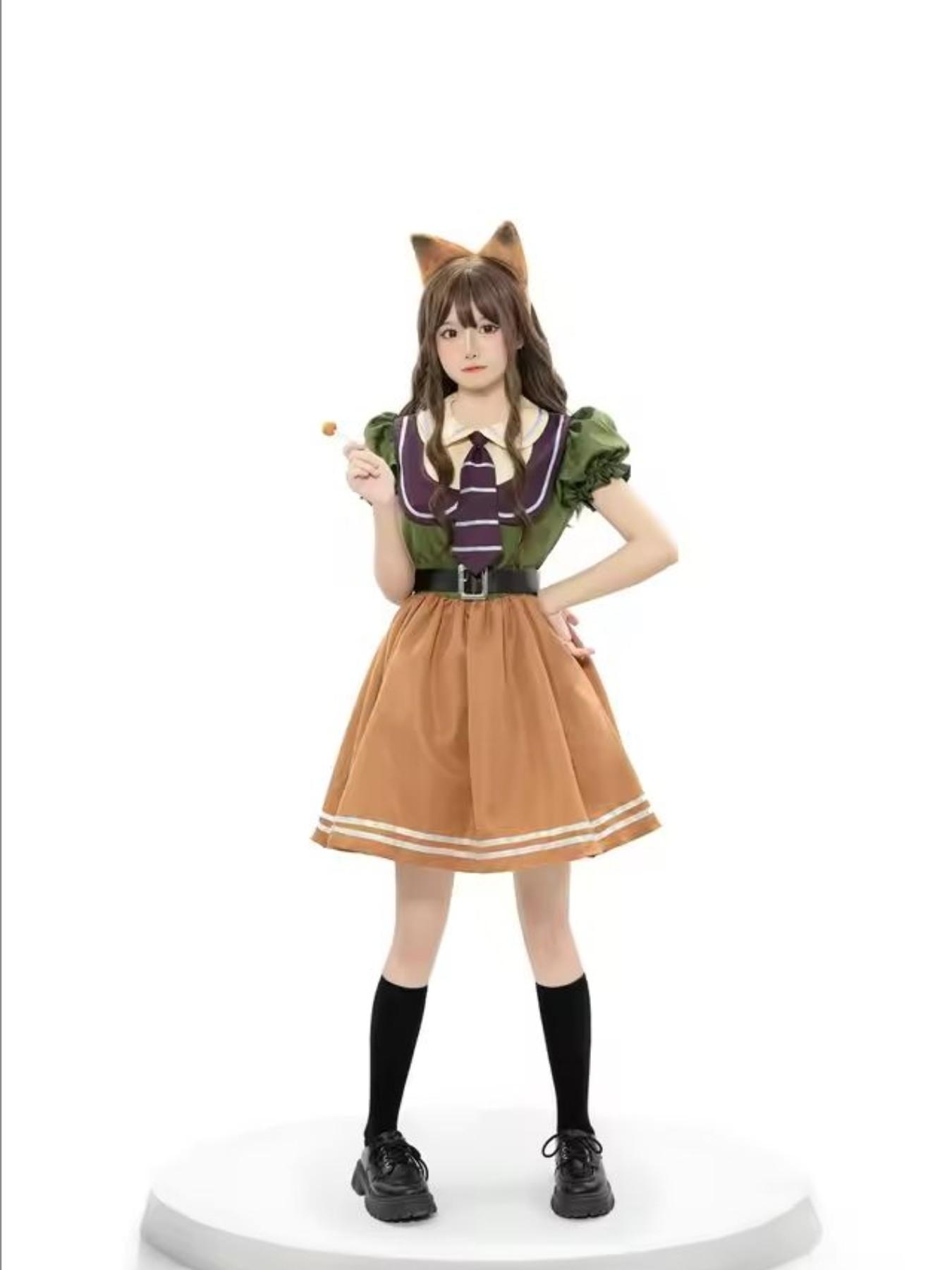 Animal Judy Hopps Halloween Cosplay Costume, City Rabbit Police Officer Zoo Costume, Fitted Solid Dress, All Seasons Fancy Dress Up Gifts