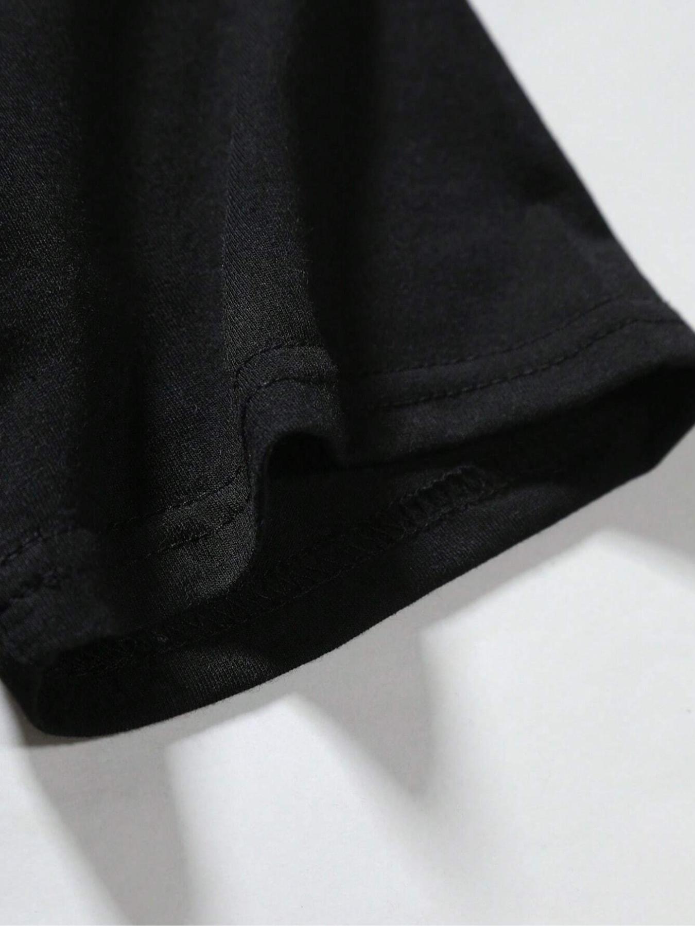 Men's Regular Fit Graphic Print Round Neck Tee, Street Fashion Casual Short Sleeve T-shirt for Daily Wear, Men's Summer Clothes