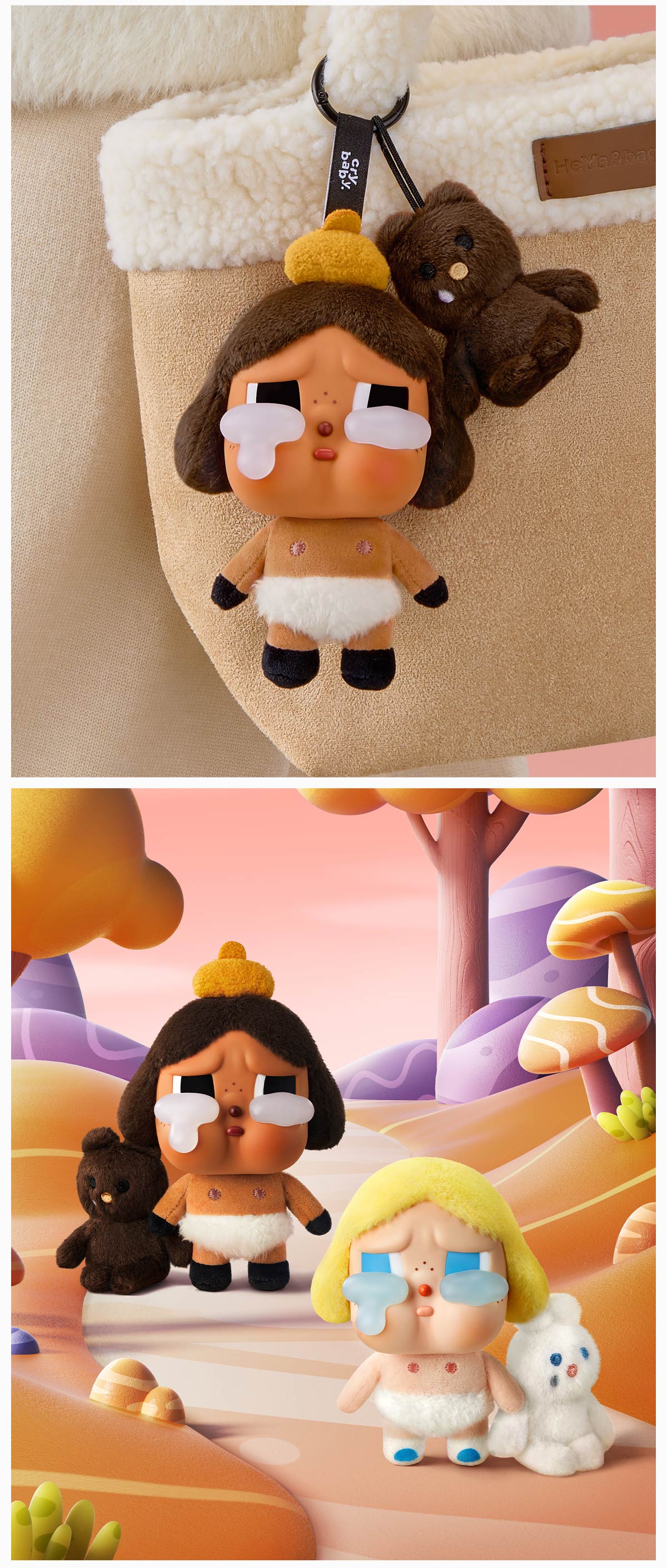 POP MART CRYBABY Crying Again Series-Vinyl Face Plush Blind Box, Mystery Box, Surprise Gift