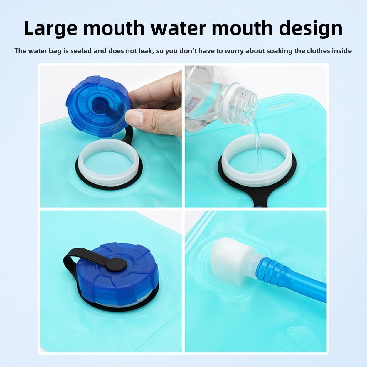 Hydration Bladder,Water Bladder Hydration Reservoir Leakproof Durable Waterproof Water Storage Bladder Bag, Bladder Replacement for Backpacks for Hiking Camping Running Cycling, Outdoor Activities