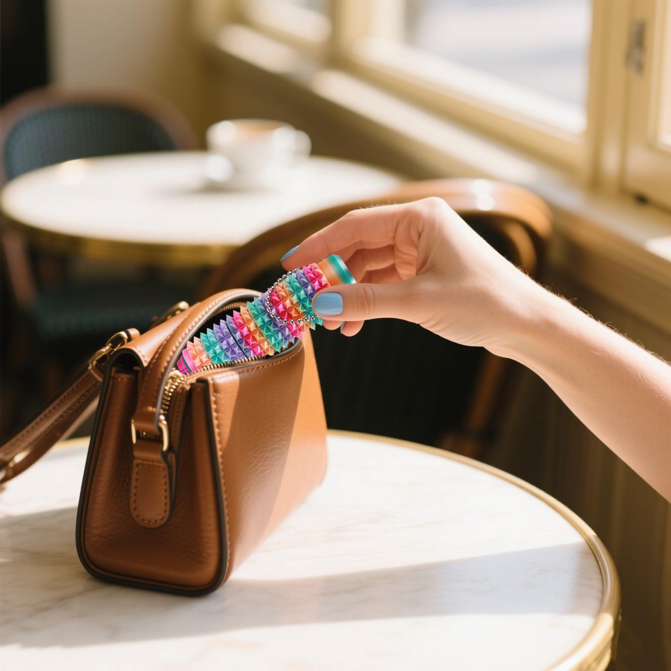 Press and Rotate Fidget Toy for Adults, 3D Printed Portable Spiky Sensory Keychain for Anxiety Relief, Pocket Stress Relief Tool for Focus and Calming littlest statues Silicone Rubber fidgets