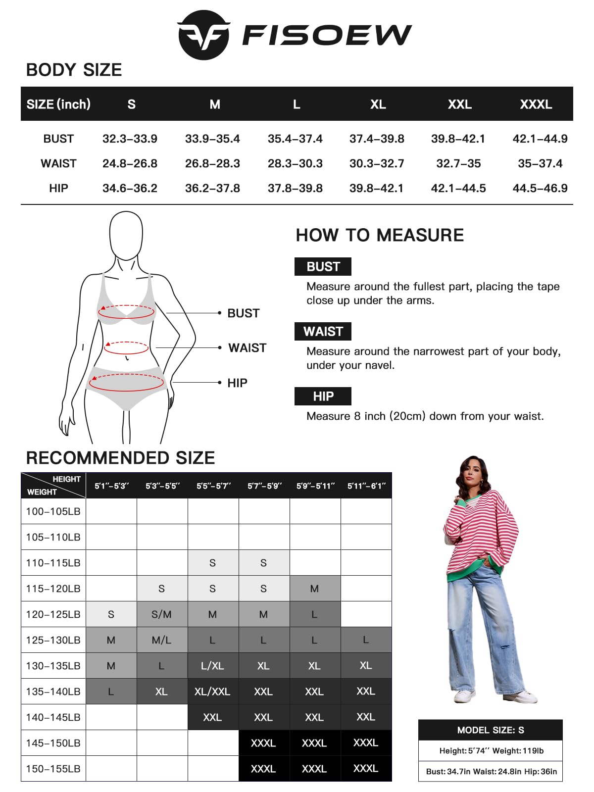 FISOEW Womens Striped Oversized Sweatshirt Color Block Crew Neck Long Sleeve Shirt Casual Loose Pullover Top Y2K Clothes Cotton Womenswear parke mockneck essential graphic cute winter outfits Hoodie Skinny bistro hoodie ditch masked hoodie graphic hoodies