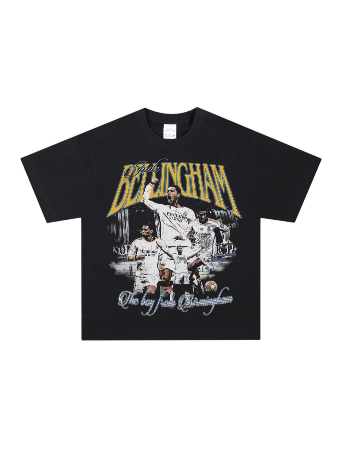 2026 Summer New Jude Bellingham Football T-shirt for Men and Women Y2K Loose Soft Short Sleeve Collage Printed Casual Street Wear T-shirt