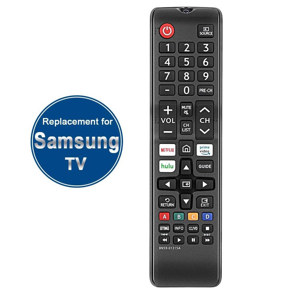 Universal Replacement for All Samsung Smart TV Remote,BN59-01315A Remote Control Replacement for Samsung-Smart-TV-Remote, for All Samsung LED QLED LCD 6/7/8/9 Series 4K UHD HDTV HDR Flat Curved Smart TV, with Netflix, Prime Video and Hulu Button