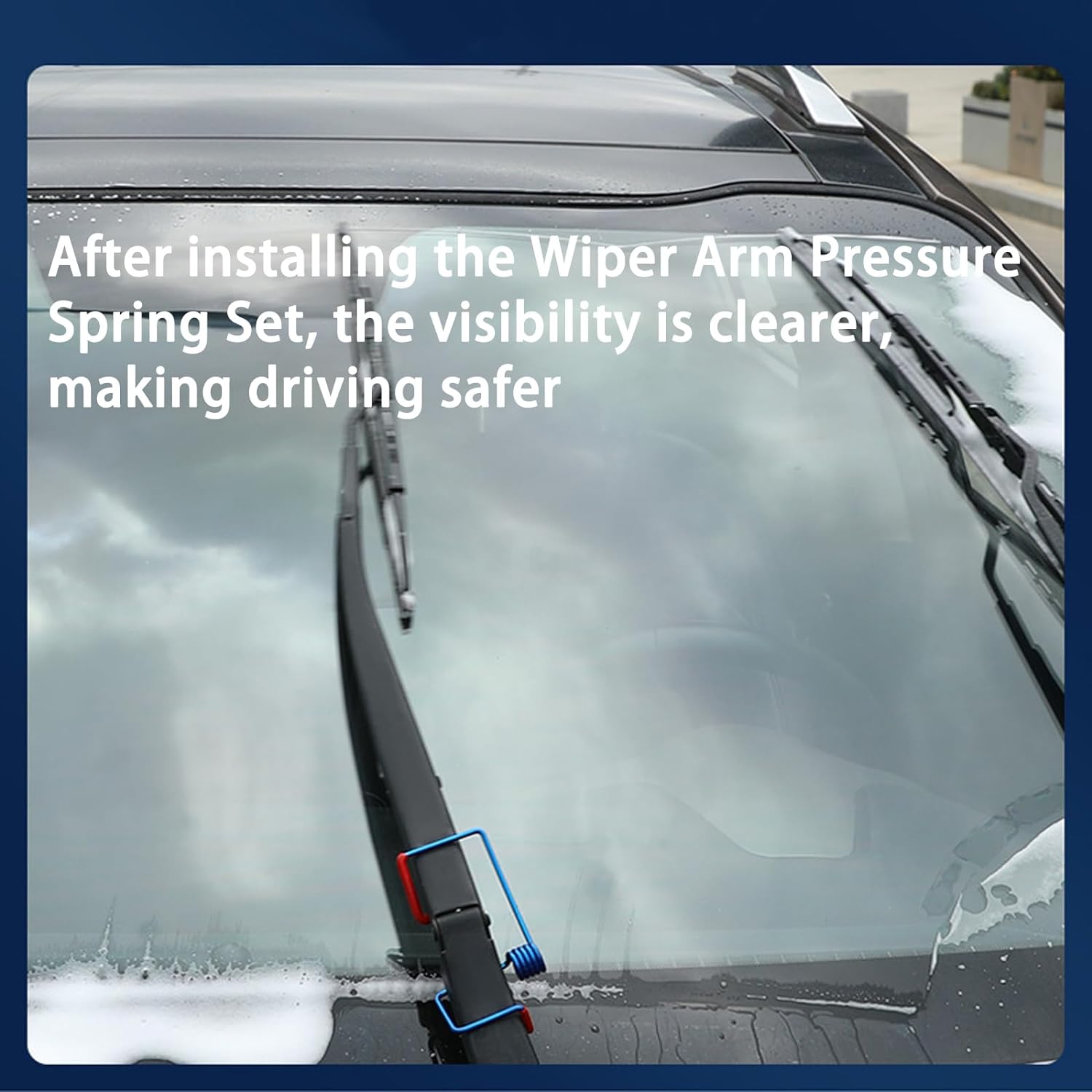 2-Pack Windshield Wiper Arm Pressure Spring Boosters, Practical Automotive Assistive Components, Easy Installation, Enhanced Performance, Improved Rain/Snow Visibility