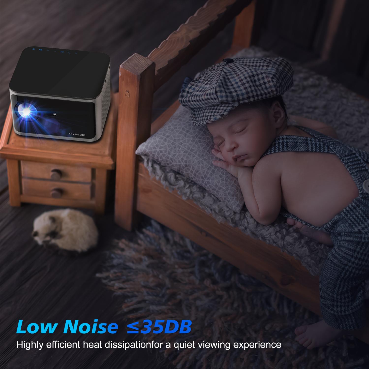 Magcubic 580ANSI HY350 Projector Native 1080P Android 11 Wifi6 Voice Control 4K Videosource Supported Allwinner H713 Electronic Focus BT5.0 Home Cinema Entertainment #TikTokShopBackToSchool,back to school,back to school haul