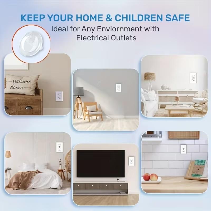 14 Transparent Socket Protector Covers, Ideal for Home and Office, Portable, Multiple and Universal Dustproof Design, Essential Electrical Protection