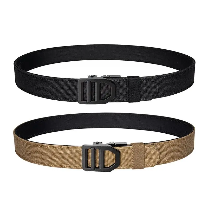 1.5-Inch Ratchet-Style Nylon Belt (with Quick-Release Buckle) — Heavy-Duty Tactical Belt | Metal Automatic Buckle | Nylon Material | Men's Outdoor & Sports Belt | Military-Style Tactical Belt — Outdoorfun
