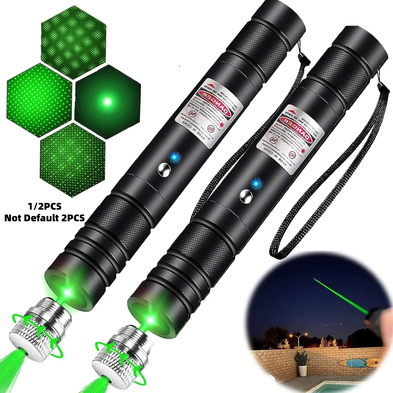 USB Charging Pet Laser Toy, 2200m Range, Indoor Outdoor Use, & Lasers, Wall Projection, Fun for Pets, Easy Dog Walking