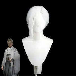 Game Silent Hill F Fox Mask Adult Cosplay Wig White Hair Heat Resistant Synthetic Wigs Halloween Carnival Party Wigs