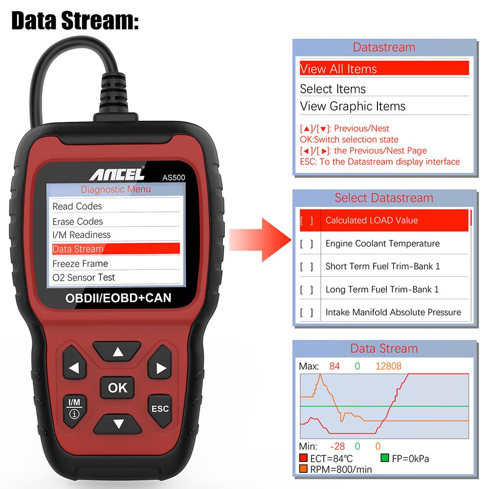 ANCEL AS500 OBD2 Automotive Scanner Engine CheckAutomotive Code Reader Free Update Obdii Vehicle Information ANCEL AS500 OBD2 Automotive Scanner Engine CheckAutomotive Code Reader Free Update Obdii Vehicle Information
