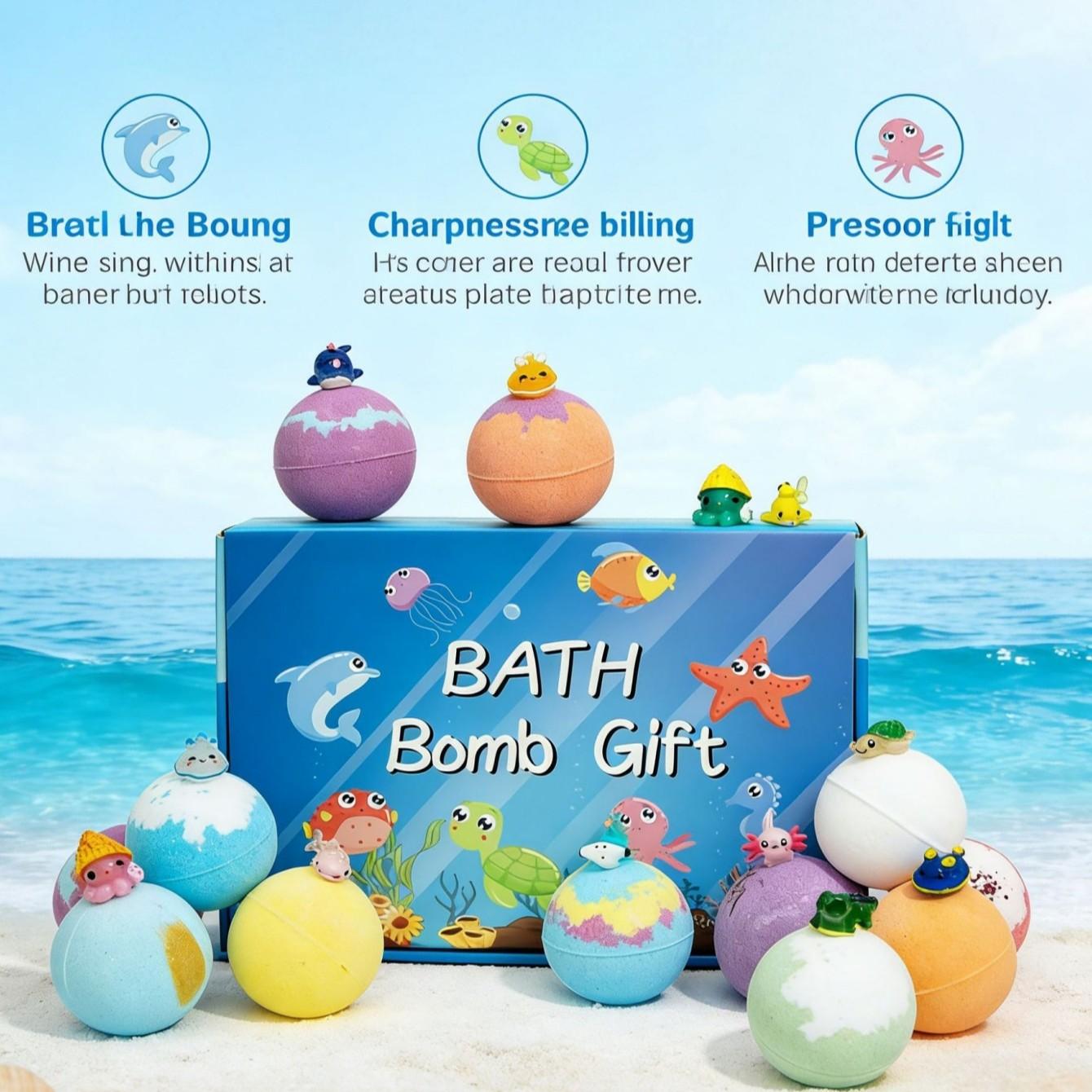 12pcs Bath Salt Balls Toy, Fun Bubble Bath Toys, 60g Explosive Salt Foam Bombs, Pool Bubble Balls, Kids Bathroom Accessories