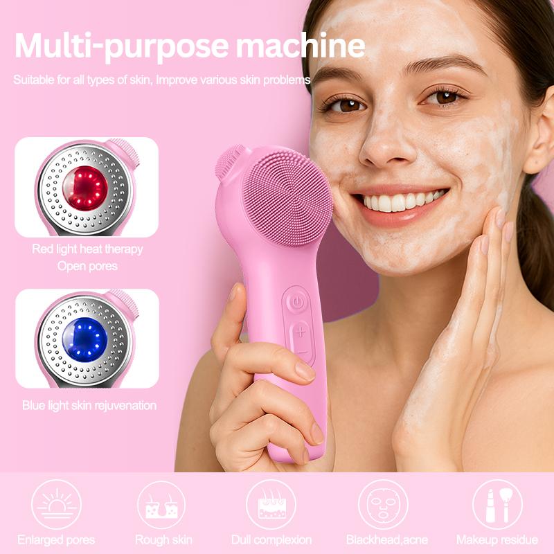 Facial Cleansing Brush Skin Massager Electric Silicone Face Brush USB Cleansing Waterproof Sonic Vibration summervibes