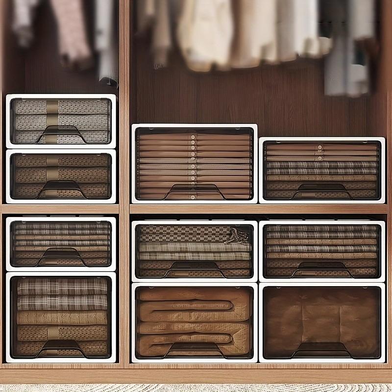 Drawer Storage Cabinet, No Assembly Required, Stackable Clothing Organizer, Multi-Functional Large Capacity, Storage Drawers, for Bedroom and Living Room