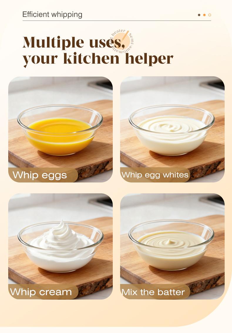 Stainless Steel Hand-Push Rotary Whisk A hand mixer stirrer for cooking, perfect for blending, whisking, beating, and stirring tasks.