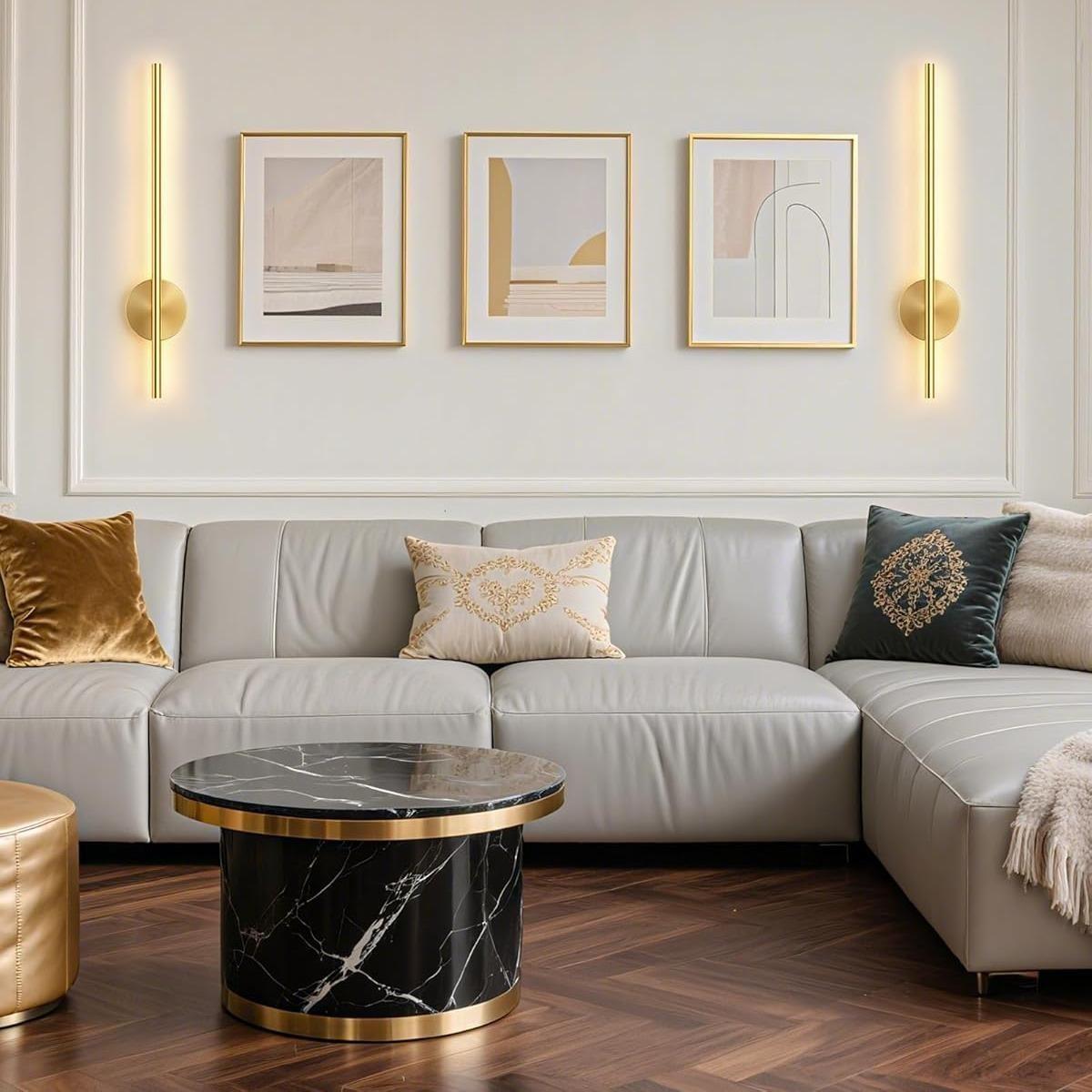 50CM LED Decorative Wall Light Remote Control Dimmable Magnetic Mount for Living Room Bedroom Corridor Closet Study Indoor Wall Lamp