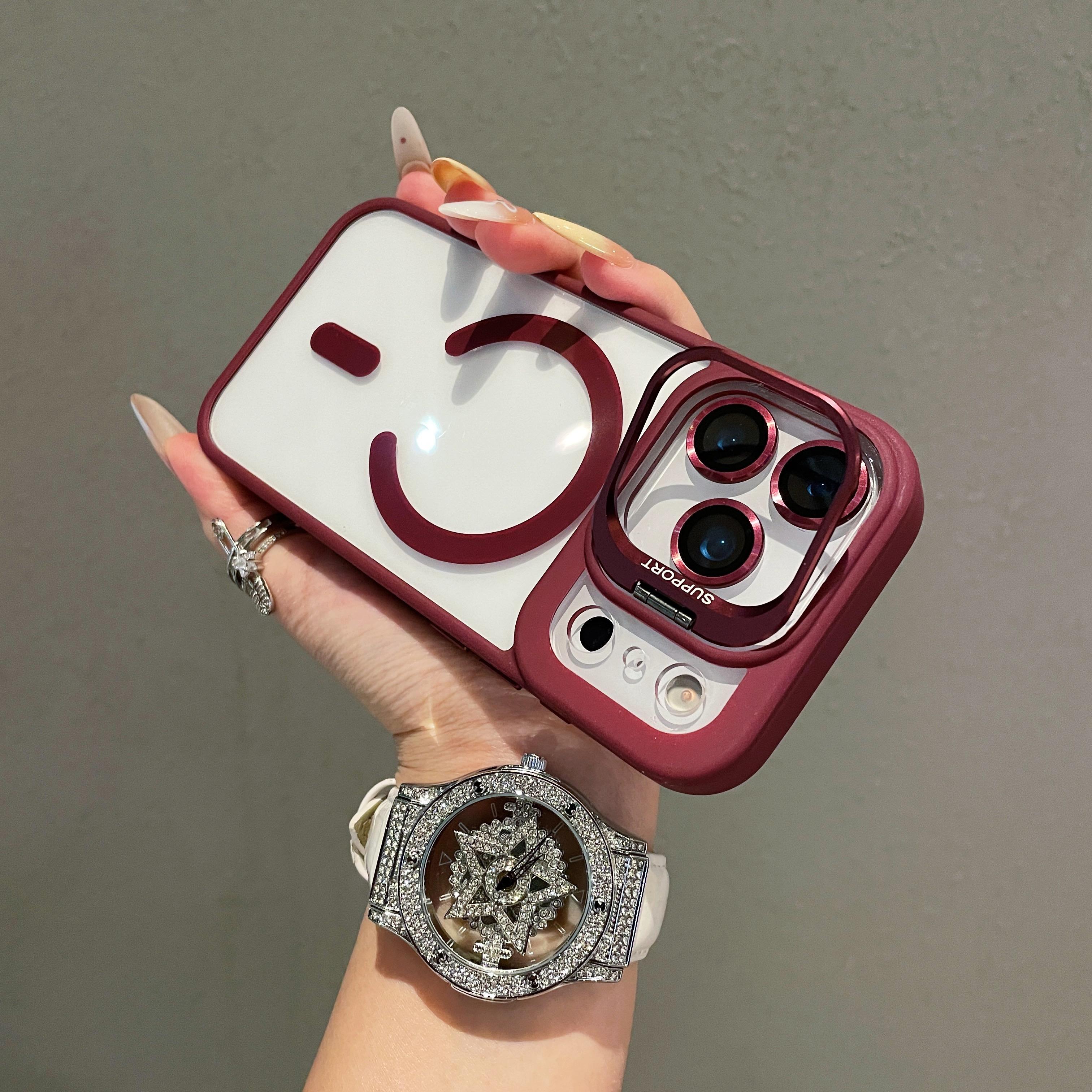 Apple iPhone 17 16 15 14 13 12 Max Plus Pro Magnetic Mobile Phone Case with MagSafe Camera Ring Holder, Military-Grade Protection, Anti-Fall, Non-Yellowing, Wireless Casing Protector Cover, Black Silicone