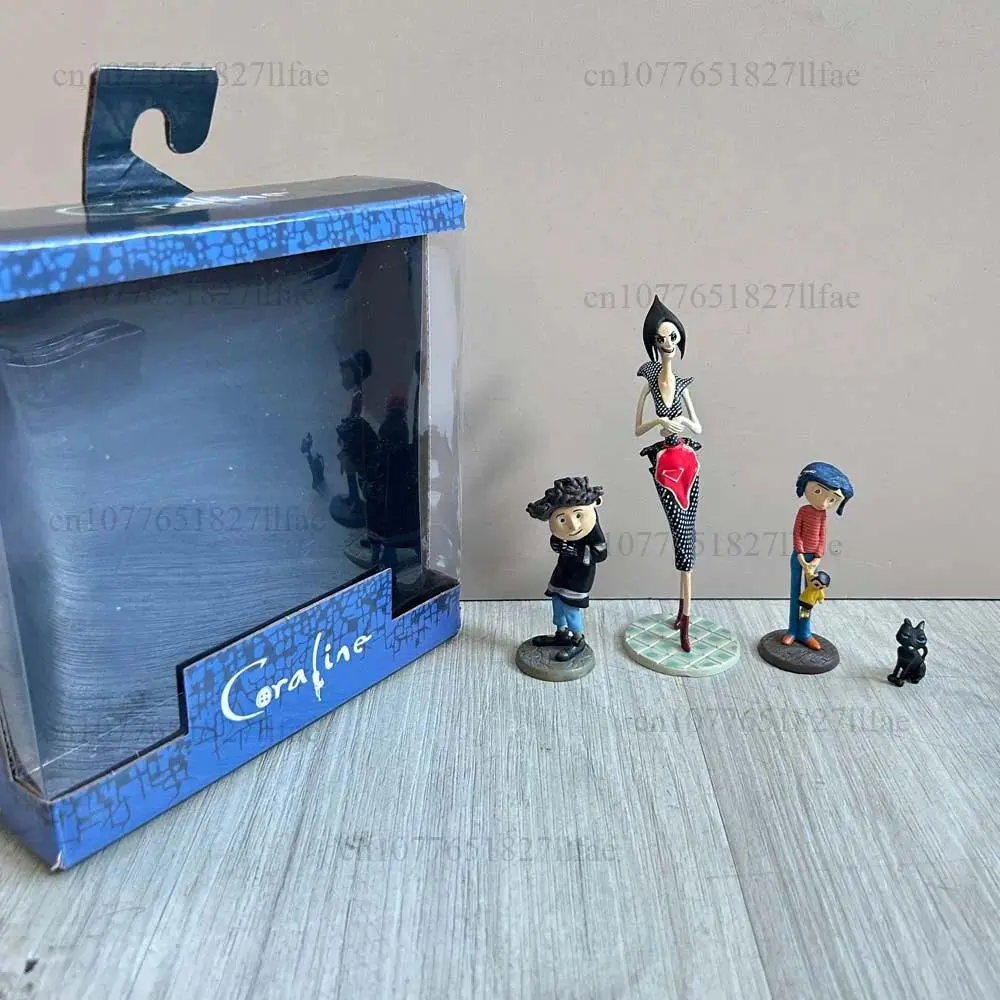 2026 New hot item ﻿Coraline Boy Crooked Character Mr. Bobinski Ghost Mother Cat Scene 3-Piece Set Action Figure Model Toys Joint Movable Doll
