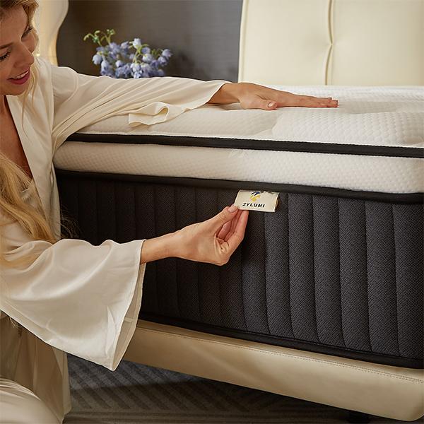 ZYLUMI Twin Size Mattress 10 Inch Hybrid Individually Pocketed Innerspring Medium Firm CertiPUR-US Oeko TEX Premium Memory Foam Breathable Cool Support