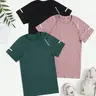 【Black Friday】Women's Letter-Print Crew Neck Athletic T-Shirts, Breathable High-Stretch Short-Sleeve Workout Tops for Fitness, Running, Yoga, and Year-Round Wear #GLOBAL PICKS